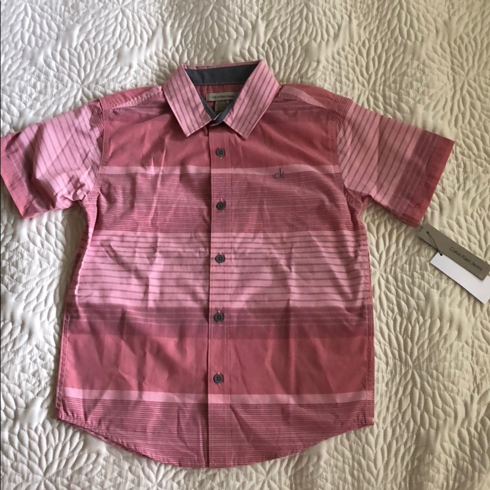 NWT Calvin Klein Short sleeve dress shirt - size 8
